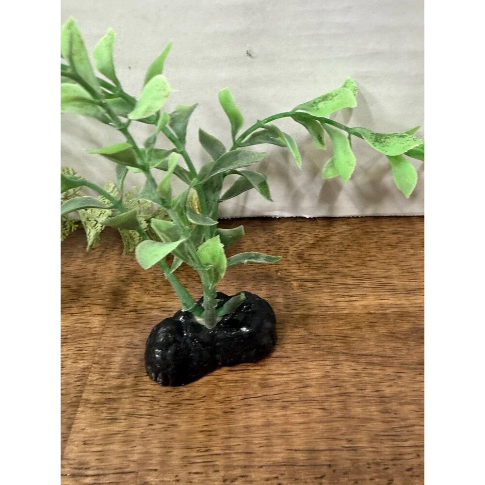 Lot Artificial Aquarium Plastic Plants & Flower Decor, Multicolor, Weighted